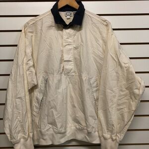 Men's Cream Jacket with Navy Collar